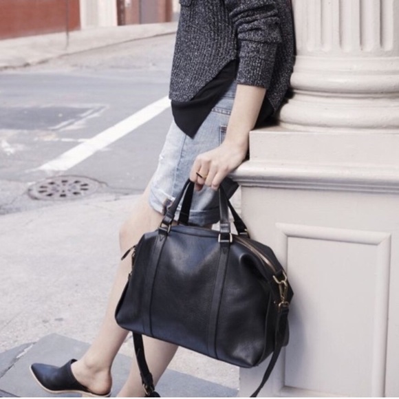 Madewell Handbags - Madewell Black Glasgow leather satchel